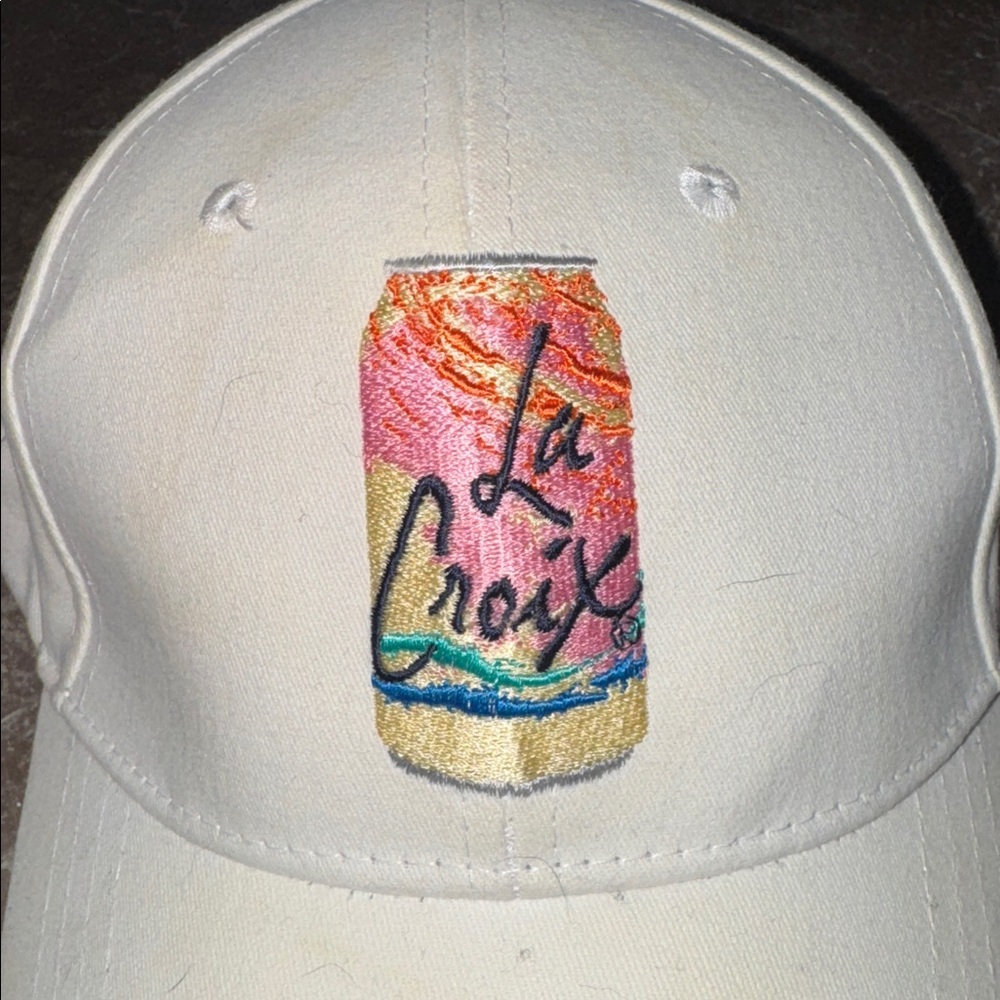 La Croix Sparkling Carbonated Water Embroidered Baseball Cap Pamplemousse